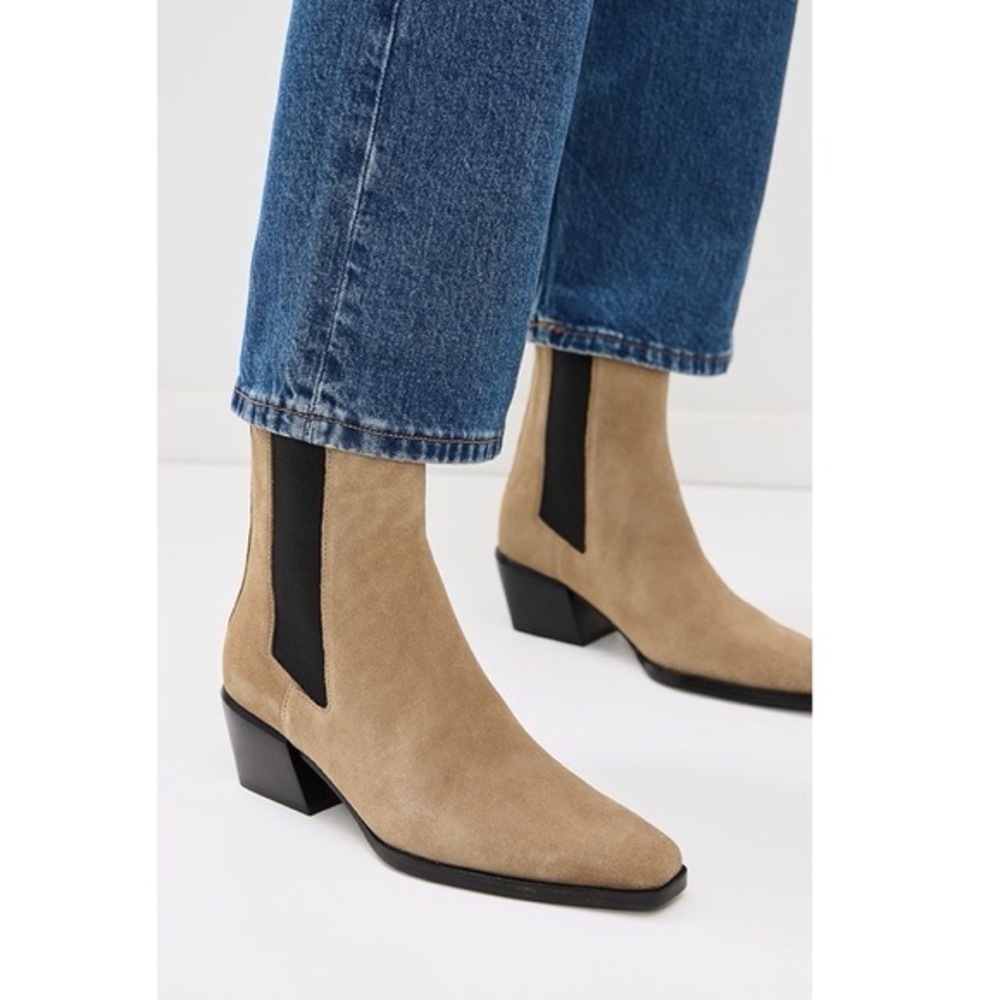 Rag & Bone Joni Tan Suede Ankle Boots Size 10